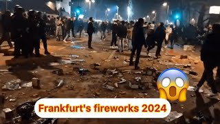 Aftermath of Fireworks in Frankfurt New Year 2024 [upl. by Tekcirk314]