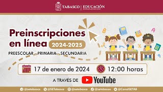 Preinscripciones en línea 20242025 [upl. by Alesiram]