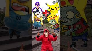 Waluigi And Minion  Pikhacu And Zombie  Cartoon animation [upl. by Krigsman]