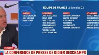 KYLIAN MBAPPE ABSENT DE LA LISTE DE DIDIER DESCHAMPS [upl. by Melli390]