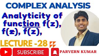 Complex Analysis  Lecture 28  Analyticity of Some Important Function  Mr Parveen Kumar [upl. by Annadal684]