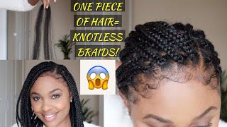 NEW METHOD KNOTLESS BOX BRAIDS FOR BEGINNERS [upl. by Ayra12]