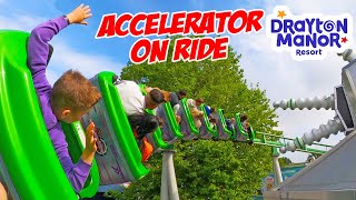 Accelerator ON RIDE at Drayton Manor Sept 2023 4K [upl. by Annalla]