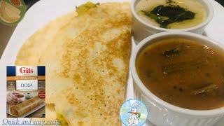 Masala Dosa Easy recipe using Gits Mix 2021  Indian recipe [upl. by Mannes910]