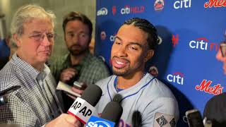 Locker Room Reaction Mets Clinch Postseason Berth [upl. by Ravilob]