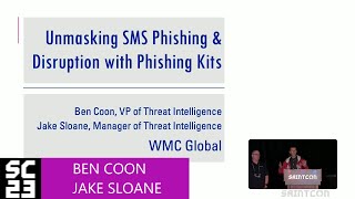 SAINTCON 2023  Ben Coon amp Jake Sloane  Unmasking SMS Phishing [upl. by Ainevuol]