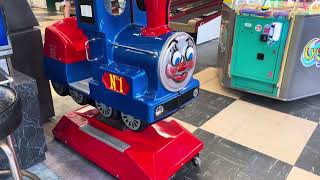 Bafco 1988 Mini train kiddie ride at Joe’s Playland Used to have the Richard scary song and coins￼ [upl. by Hermina]