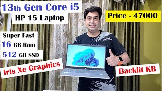 HP 13th Gen Core i5  HP15 fd0316TU 16GB RAM 512 GB SSD  Win11 Thin amp Light Laptop for Student [upl. by Fortune]