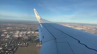 RYR 738 approaching and landing at EPWA RWY 11 Warsaw 29012024 [upl. by Kelci]