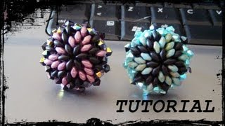 Tutorial Perline Anello quotEosquot con superduo rocaille e bicono swarovski feat Simona Scarp [upl. by Anirehtak]