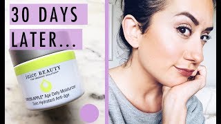 JUICE BEAUTY Green Apple Age Defy MOISTURIZER Review  30 Day Skincare Challenge RESULTS [upl. by Refotsirk]