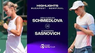 Anna Karolina Schmiedlova vs Aliaksandra Sasnovich  2024 Budapest Semifinal  WTA Match Highlights [upl. by Justino]