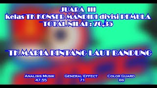 Juara III TK Konser Mandiri Div Pemula TK MARIA BINTANG LAUT BANDUNG BMCC 2024 [upl. by Towill]