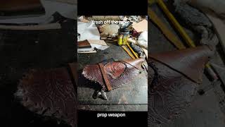 Leather holster for a 45 lc and a bracelet fresh off the table [upl. by Jezrdna199]