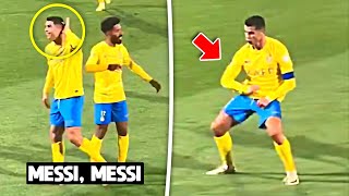 Cristiano Ronaldo Mock AlShabab Fans after Messi Messi Chants 😂🤣 [upl. by Aleuqahs283]