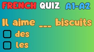 A1A2  le la les du de la des de  French Grammar Quiz  Partitive Articles  Food Vocabulary [upl. by Ettelorahc319]