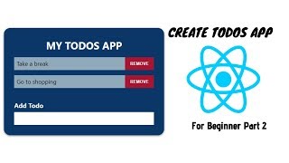 Create Todo List In Reactjs For Beginner Part 2 [upl. by Gurevich]