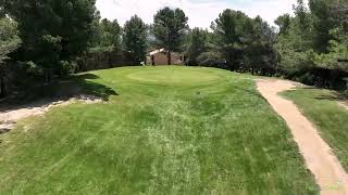 Golf de Saumane Provence Country Club drone aerial video Provence Hole04 [upl. by Nomyar462]