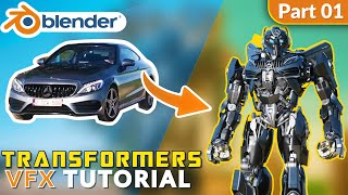 Blender Tutorial Transformers VFX Animation  Part 01 [upl. by Briny]