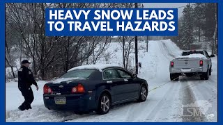 01092024 Ebensburg Pennsylvania  Winter Storm Finn Heavy Snow Multiple Highway Closures [upl. by Hilton285]