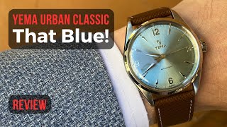 Yema Urban Classic In Review Dress Watch With Complex Blue Dial Under 700 EurosUSDollars [upl. by Adnilev]