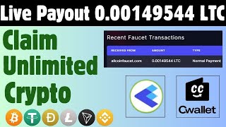 Free BTC Earning  All coin faucet  Faucetpay withdraw site claimbtc cryptofaucet bitcoins earn [upl. by Roeser]