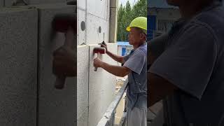 Installation process of rock wool insulation decorative integrated panels on exterior walls [upl. by Fugazy]