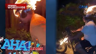 Malaghost rider na binata namataan sa Sorsogon  AHA [upl. by Vijnas]