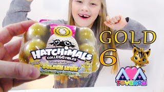 GOLD 6 pack of Hatchimals CollEGGtibles super rare [upl. by Sherborn295]