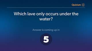 Which lave only occurs under the water Volcanoes Quiz [upl. by Garap240]