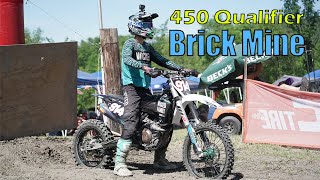 450 Qualifiying at the FLOWY Brick Mine hill in North Dakota Rd 1 motoclimb [upl. by Paulette729]