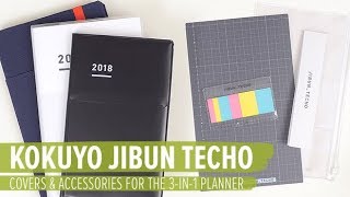 Kokuyo Jibun Techo Covers and Accessories for the 3in1 Planner [upl. by Eelrak]