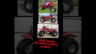 THE ULTIMATE COMPARISON 2024 Honda atv lineup to 1985 Honda atc lineup [upl. by Kitrak962]