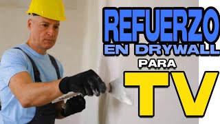 Como Poner un REFUERZO en pared de tablaroca para instalar una TV Muy Facil [upl. by Yroggerg]