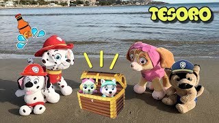 Patrulla canina español y paw patrol bebes tesoro en la playa Nuevos videos de juguetes [upl. by Goar573]