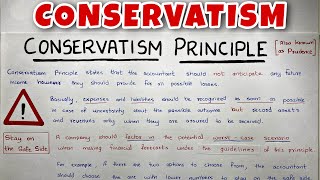 Conservatism Principle EXPLAINED  By Saheb Academy [upl. by Nref478]