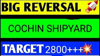 COCHIN SHIPYARD SHARE LATEST NEWS TODAYCOCHIN SHIPYARD SHARE ANALYSISCOCHIN SHIPYARD SHARE [upl. by Reeher]