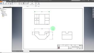 Autodesk Inventor 2019  Placing a part onto an Engineering Drawing Worksheet [upl. by Suoinuj]