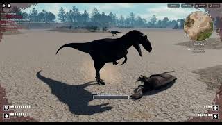 Allosaurus hunts Camptosaurus family  ROBLOX Prior Extinction [upl. by Gniliem530]