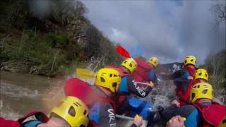 English Cobham rugby team in white water rafting Basque country [upl. by Khalin205]