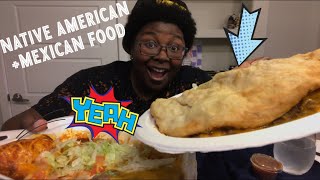 Native American amp Mexican Food MUKBANG  Indian Frybread Taco 🌮 Spicy Enchiladas Mini Eating Show [upl. by Akel]