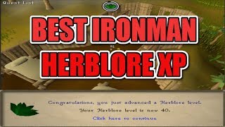 BEST IRONMAN HERBLORE XP 2 Ironman OSRS [upl. by Vachel393]