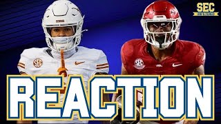 REACTION Texas Football TAKES DOWN Arkansas [upl. by Ettelra79]