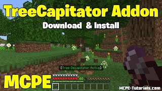 How To Download TreeCapitator Addon for MCPE 121  Get TreeCapitator Addon in Minecraft PE [upl. by Gabriel443]