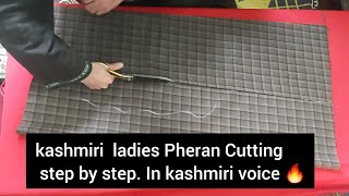 Pheran Cutting Step by Step in kashmiri for ladies PheranCutting is very easy [upl. by Cohdwell]