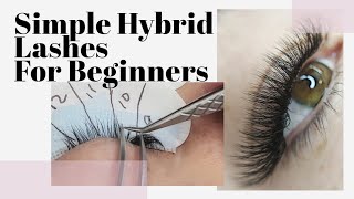 How To HybridMixed Lash Extensions For Beginners [upl. by Alfi]