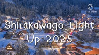 Shirakawago Light Up 2025 the World Heritage Village Japan EP 126  World Stories [upl. by Assirok554]