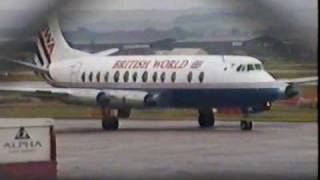 British Air Ferries Vickers Viscounts taxi and take off at Aberdeen [upl. by Levison]