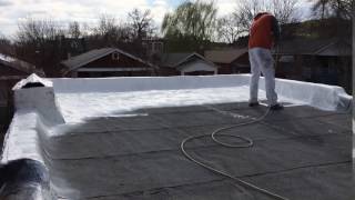 Applying Elastomeric Roof Coating [upl. by Joly]