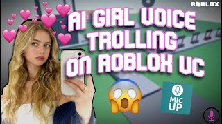 Using an AI Girl Voice to Troll Roblox Mic Up Players 😂 [upl. by Leirza]